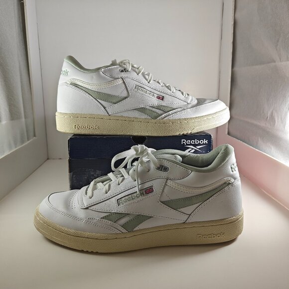 Reebok Club C Mid II Revenge White Sea Spray Alabaster Sneakers US11.5Men GY0034 - Picture 1 of 12